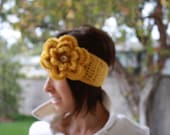 The Sunshine Crochet Headband with Sparkling Crystal