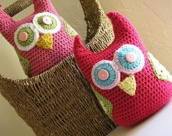 2 Hootie the Owl Plushies  Nursery Decor Made to Match Owl Blankets