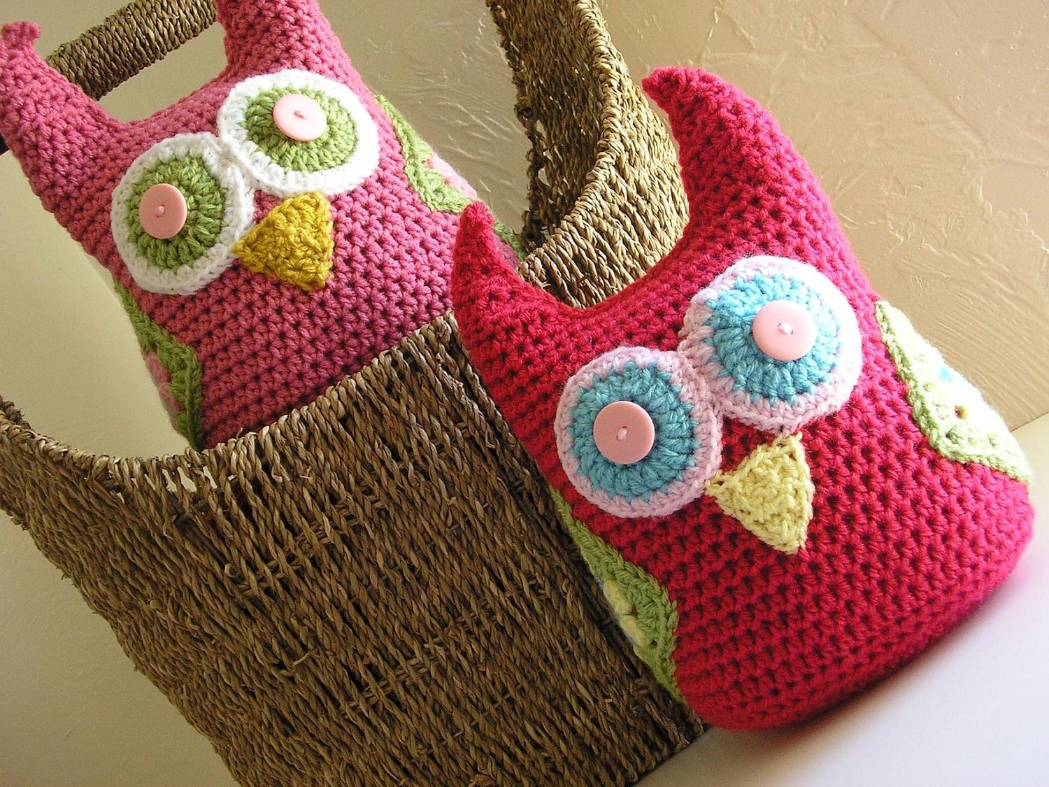 2 Hootie the Owl Plushies Nursery Decor Made to Match Owl Blankets