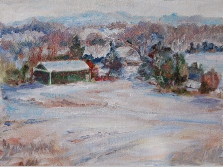Winter Landscape original oil by Carol DeMumbrum