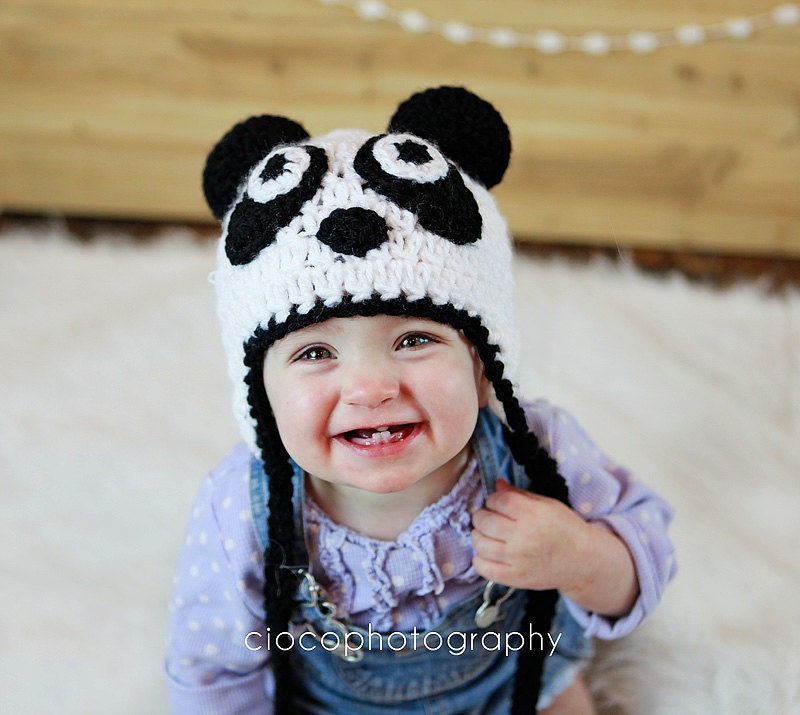 panda hat crochet