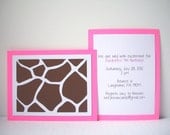 Wild Things (Giraffe) Invitation