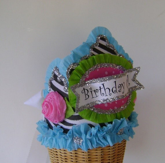 Birthday Party Crown/Hat - adult or child- Birthday Girl or any custom saying Il_570xn