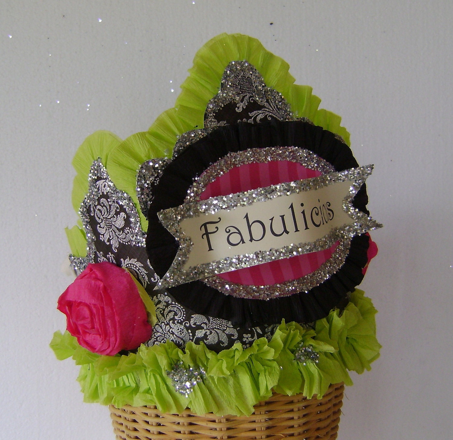 Birthday Party Crown/Hat- Adult Birthday - FABULICIOUS- or anything you want - Customize Il_570xn