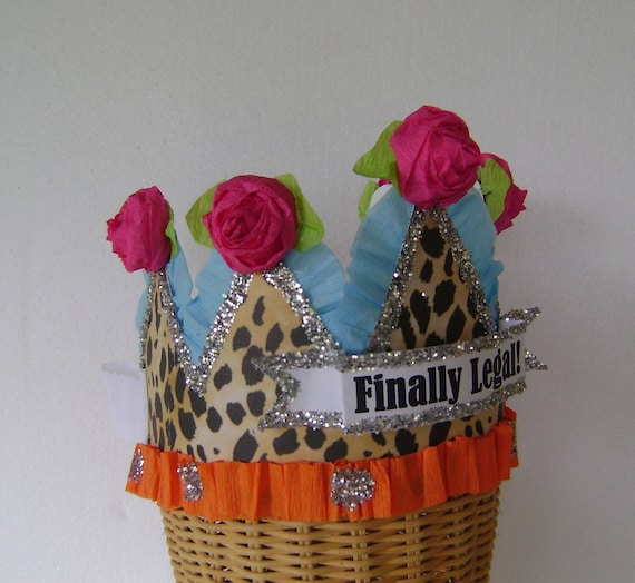 21st Birthday Crown-Hat - FINALLY LEGAL or customize Il_570xn