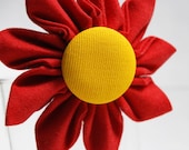 Recycled Fabric Flower Eco Hair Barrette