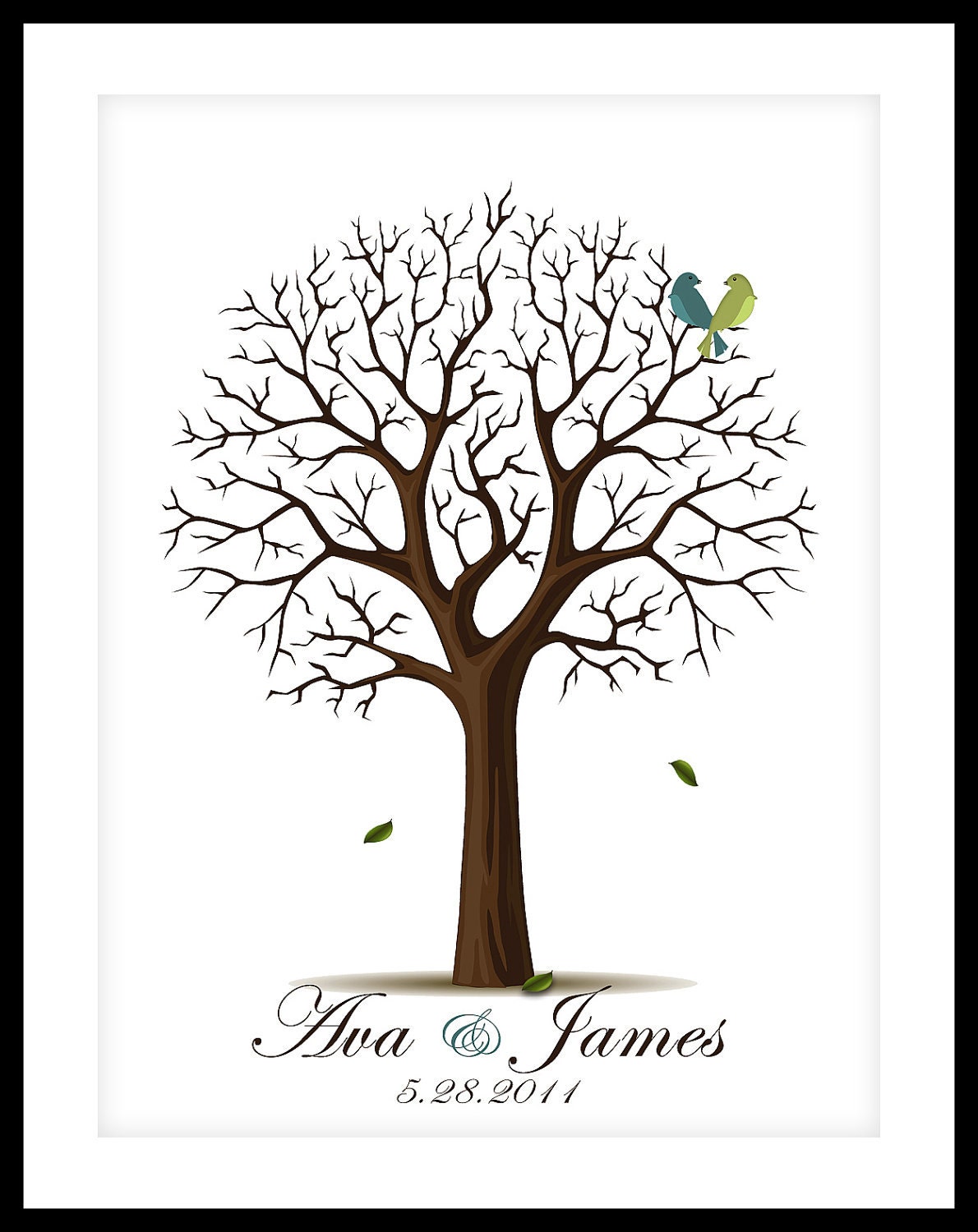 Wedding Guestbook Tree Poster PRINTABLE PDF FILE Small-Medium-Large