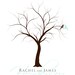 Personalized Finger Print Wedding Tree Guest Book Wall Art 17 x 22 Large up to 170 fingerprints. Choose font & color