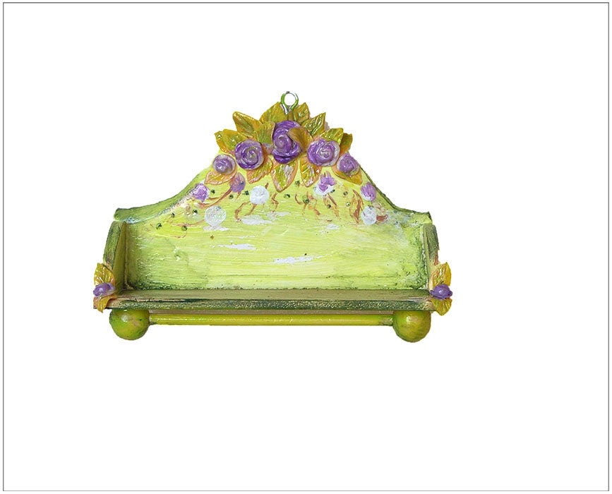 1/12TH scale -  Kitchen Shelf   Shabby Chic  Dollhouse Miniature Vintage French Style Home Decor