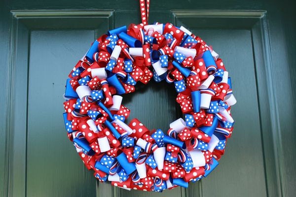 Red, White & Blue Ribbon Wreath