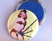 Scottish Lass Pin-Up  - 2.25 inch Pocket Mirror