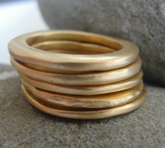 Golden Urban - Set Of 5 Rings