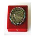 Cameo brooch vintage style pearl embroidery beaded Free shipping
