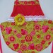 BLING with Pink and Green Flower Apron - LAST CHANCE