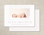 25 Customized Birth Announcements "Little Girl Snapshot"
