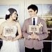 The ORIGINAL Mr and Mrs - Thank You - Double Sided Wedding Photo Prop Signs on Kraft Paper - Set of 2