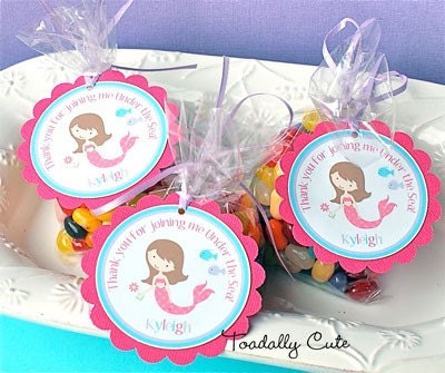 Sweet Mermaid, Favor Tags, personalized set of 12 Il_170x135