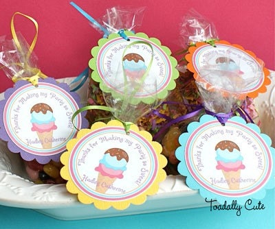 Ice Cream Party, Favor Tags, personalized set of 12 Il_570xn