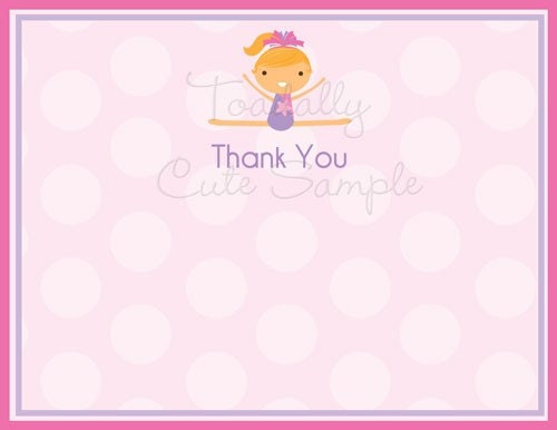 Gymnastics, Favor Tags, personalized set of 12