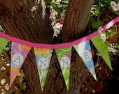 Custom Name Banner - Party Decoration - Personalized / Bunting / Pennant