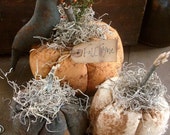 3 Primitive Fall Pumpkin Patch with Crow