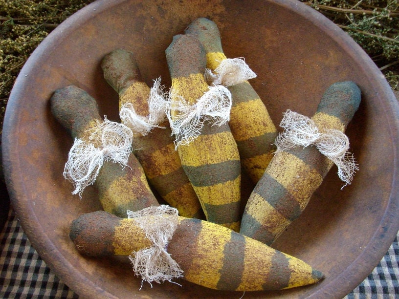 6 Primitive Summer Bee  Bowl Fillers