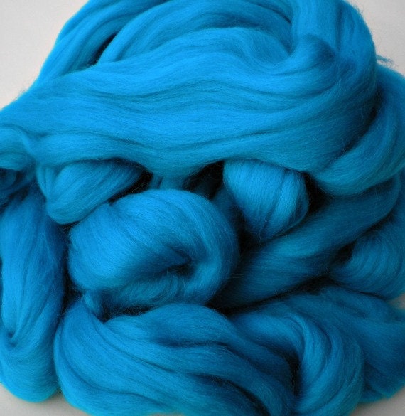 Ashland Bay Solid Colored Merino for Spinning or Felting "Peacock"  4 oz.
