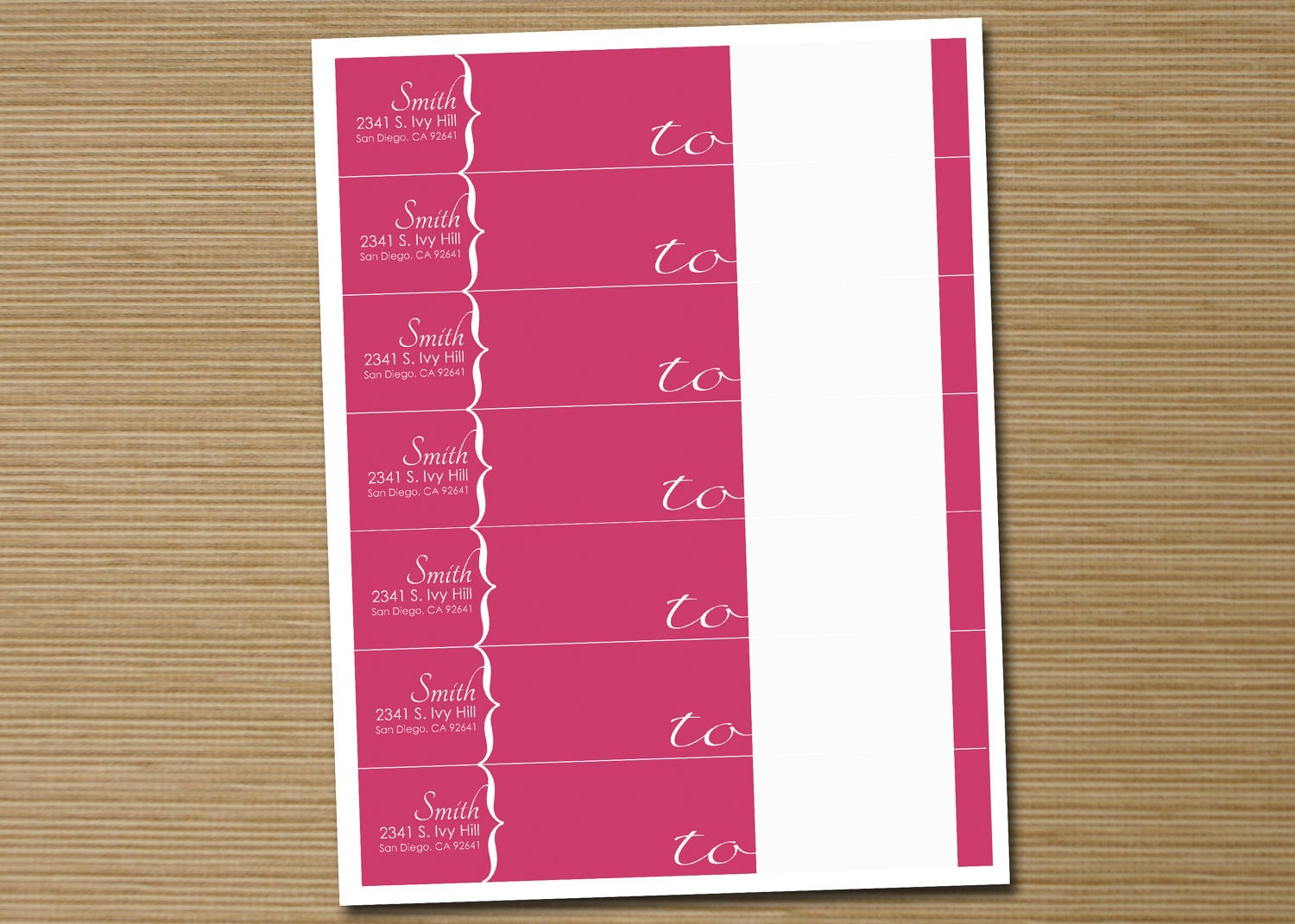 Printable Wrap Around Return Address Labels (Return Address Labels "To")