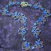 Hand Beaded Blue Fleur De Lis Necklace