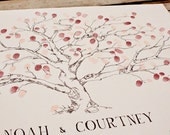 Guest book fingerprint tree, XLARGE low oak (ink pads sold seperately)