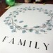 Guest book fingerprint WREATH hand drawn - size SMALL (drawing plus one ink pad)