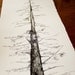 RESERVED (for ellencuny) Conifer guest tree, hand drawn design - Great host/hostess gift