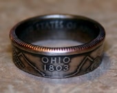 2002 Ohio State Quarter Coin Ring  Size 4.5 to 14 By Custom Coin Rings