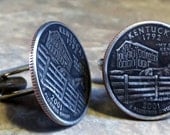 Kentucky State Quarter Cufflinks cuff links Jewelry by Custom Coin Rings