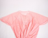Vintage Lacy Nightgown Coat Salmon Pink