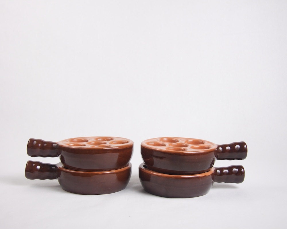 Vintage Snail Dish Set of Four
