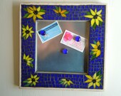 Magnetic Memo Board - Sunflowers - Magnetic Card Holder