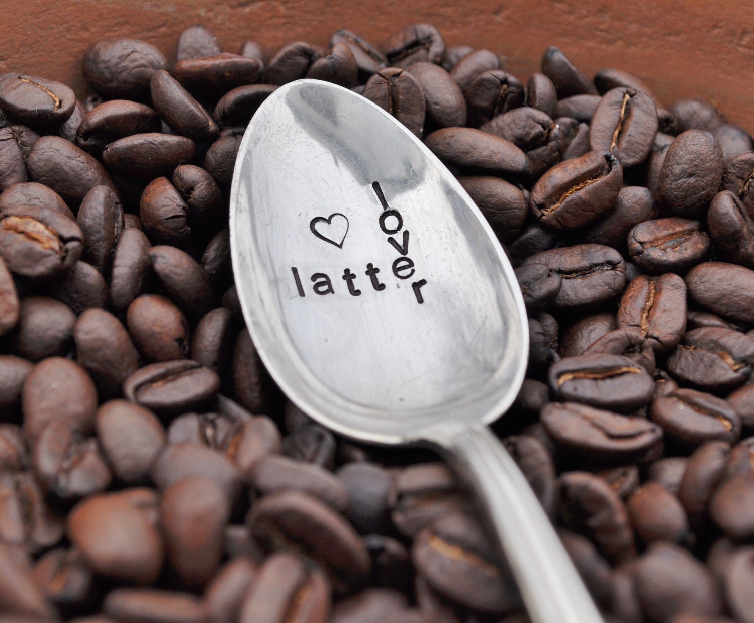 PICK 3 Hand Stamped Scrabble Inspired Vintage Coffee Spoons - For Coffee Lovers