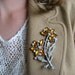 RESERVED /// vintage Art Deco brooch / 1940s jewelry / ACACIA ORANGE