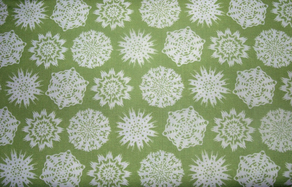 Be Merry by My Minds Eye for Riley Blake Green Snowflake