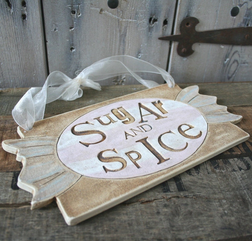 Vintage Style Sugar and Spice Sign
