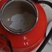 French Country Large Red  Enamelled Kettle