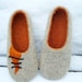 Felted wool slippers