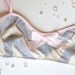 Chevron Bra and Panties Set in Pink Grey & Ivory Made to Order