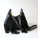 SALE Fringe Leather Bag - OPELLE Nautilus Bag - Soft Pebbled Leather w Fringe in Black