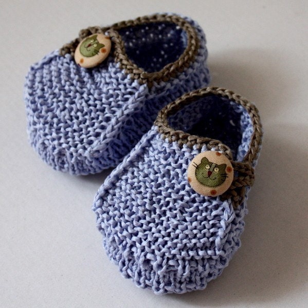 INSTANT DOWNLOAD -Knitting Pattern -  Baby Booties Funny Cats (0-6/6-12 months)