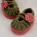 INSTANT DOWNLOAD - Knitting Pattern (PDF file) - Daisy Baby Booties (0-6/6-12 months)