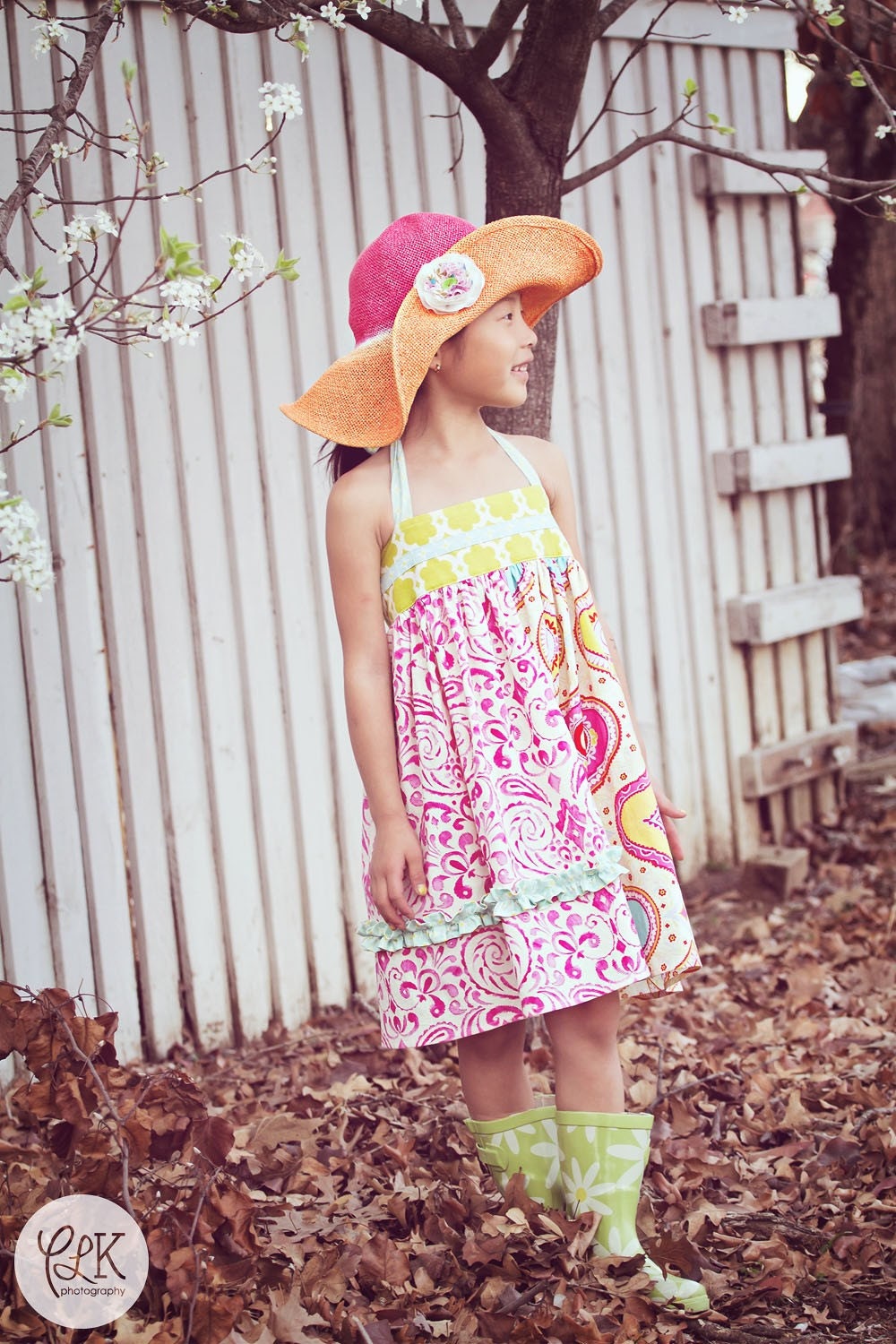 Girls Summer Dress - Spring has Sprung Halter Dress  - Sizes 18MO-8