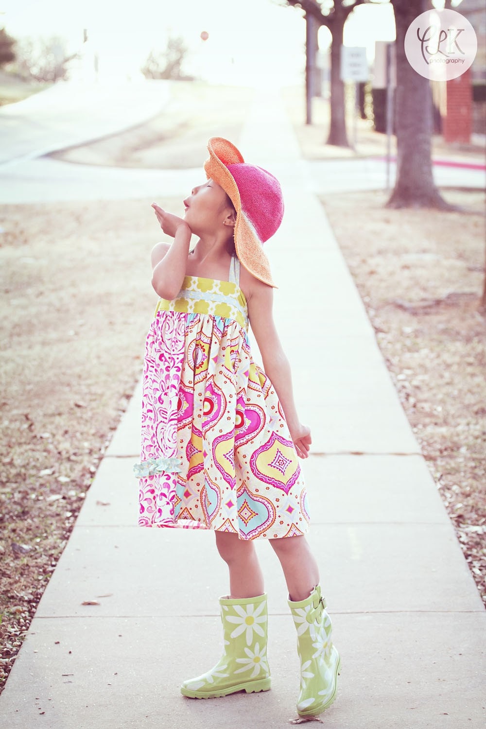 Girls Spring Dress - Spring has Sprung Halter Dress - Sizes 18MO-8