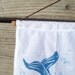 Whale Woodblock Print. Fabric Wall Hanging. 11X14.